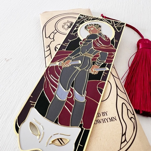 Fairyloot Ember in the Ashes Metal Elias Gold Illustrated Bookmark Bookish Shelf - Picture 2 of 3